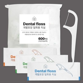 Experience Special Living Max Level Individually Color-Packaged Disposable Floss 600 Pieces Large Capacity Interdental Care / 리빙만렙 개별 컬러포장 일회용 치실 600개 대용량 치간 치아 관리