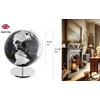 Exerz 10" World Globe Black - Stainless Steel Arc and