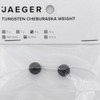 Jaeger Fishing Tungstengewichte für Wurmhaken zum Gummifischangeln Black Tungsten Cheburashka