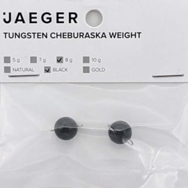 Jaeger Fishing Tungstengewichte für Wurmhaken zum Gummifischangeln Black Tungsten Cheburashka Sinker, Gewicht/Inhalt:8g / 2 Stück