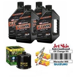 JSI Maxima Oil Kit Suzuki Marauder 800 Oil Change Tune Up Kit 10W40 4 Quarts Oil Filter Spark Plug
