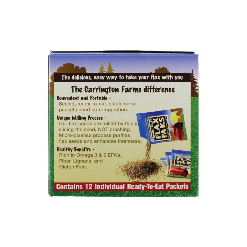 Carrington Farms Organic Ground Milled Flax Seed, 12 Count Easy