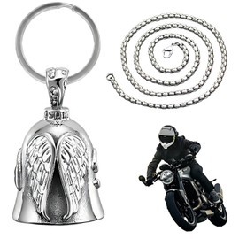 Montrestar Guardian Bell Motorcycle Lucky Charm with Keyring for Motorcycle Accessories Guardian Angel