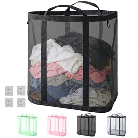 Laundry Hamper Large Capacity Foldable Laundry Hamper Freestanding Mesh Breathable Lightweight Laundry Bag Laundry Bag with Handle Large Laundry Hamper Laundry Box Laundry Hamper Cleaning Bag Space