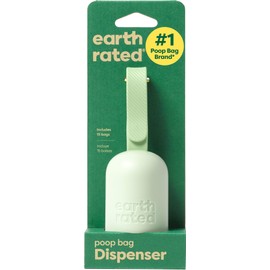 Earth Rated Dog Poop Bag Holder, Durable and Guaranteed Leakproof, Unscented, Dispenser with Starter Roll