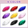 sourcing map 50 Pcs Acrylic Horse Eye Gems, Dark Green