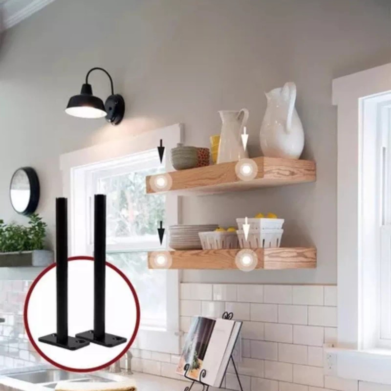 Soporte De Estante Oculto De Servicio Pesado De 4 Piezas