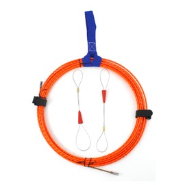 Amonk Fish Tape Wire Puller Kit 32.8FT/10M Cable Puller Kit Fastener Tool PET Electrical Wire Threader 4.5mm Through Wall Wire Guide Device with Storage Handle and Straps