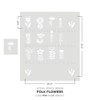 Folk Flowers Wall Stencil - Floral Wall Pattern - Large