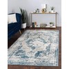 Unique Loom Sofia Collection Traditional Vintage Blue Area Rug (6'