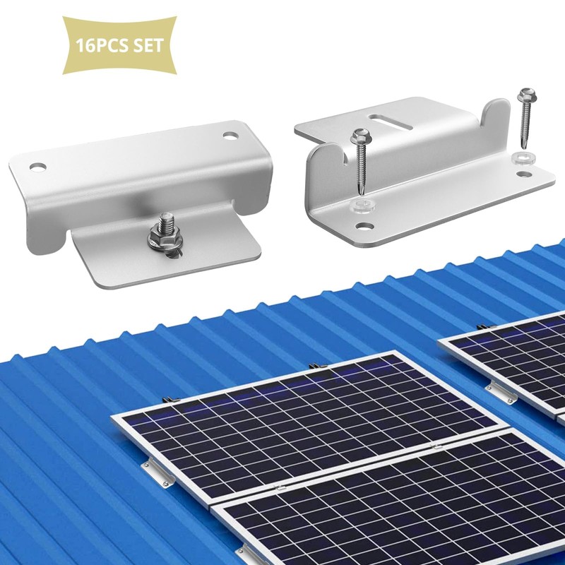 Anbte 16PCS Solar Panel Mounting Z Brackets, Aluminum Solar Panel