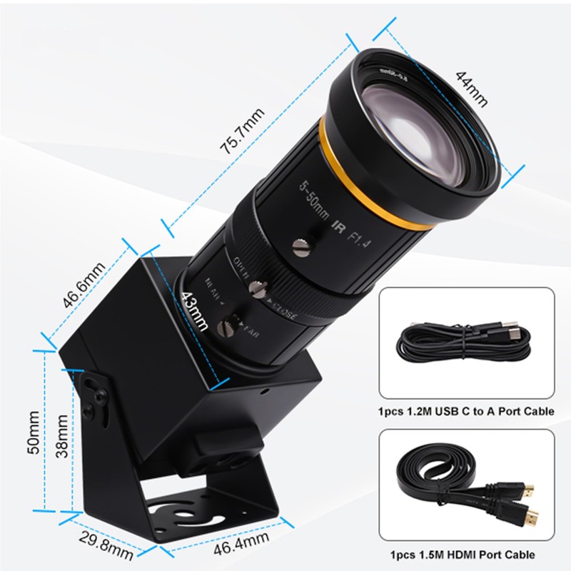 HDMI USB Camera, Rabbitroom 4K UHD 30FPS Webcam 10x Optical