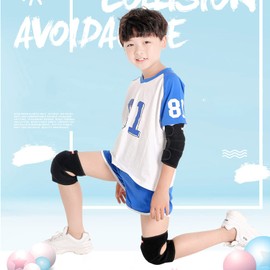 1 Pair Kids Adjustable Knee Pad Sports Protective Gear Sponge Padded Crushproof Knee Pad Knee Brace Support Sleeve Warmer Breathable Thicken Knee Protector Pad for Skateboard Roller Cycling Skating