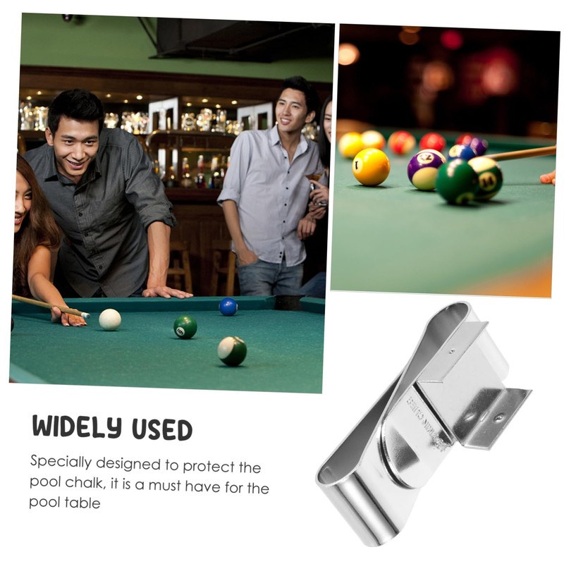 Abaodam Magnetic Pool Chalk Holder Durable Chalk Clamp for Billiard