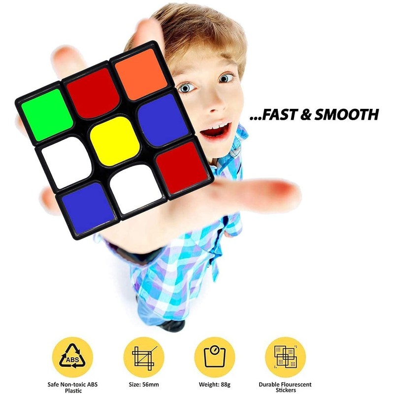 VFunix 2x2 Speed Cube with Storage Pouch, Stickered Edition 2.0,