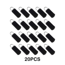 AIXXCUVQ 20pcs Rust-Resistant Detachable Zipper Puller Long-Lasting And Will Not Easily Fade Or Break. ABS Zipper Slider, Black