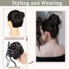 XFSRG Haarschmuck Klaue Clip Lockig Wellig Haarverlängerung Messy Bun Haarteile