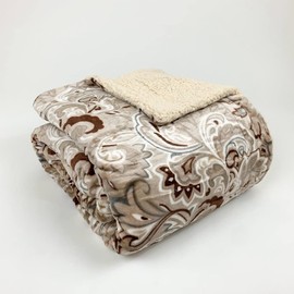 Sacred Thread Fleece Blanket 79”x95”, South Western Blankets, Reversible Mexican Blankets, Vibrant Aztec Blankets And Throws For Aztec Decor For Home Native American Throw Blanket In BrownFlower Queen