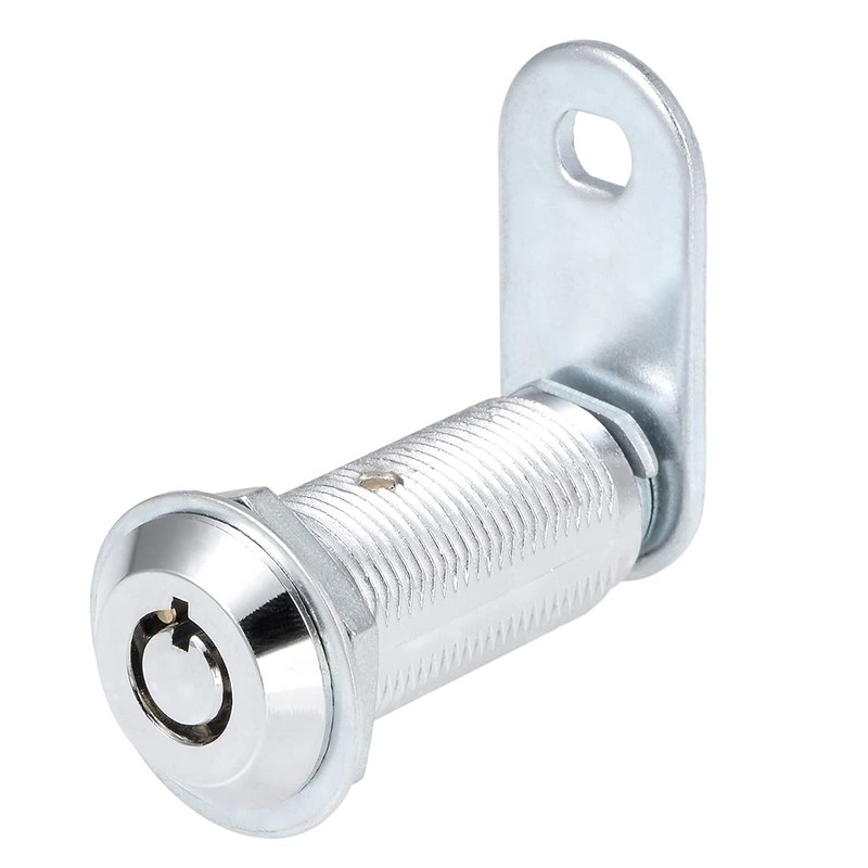 uxcell Tubular Cam Lock 1-1/2" Cylinder Length Chrome Finish Keyed