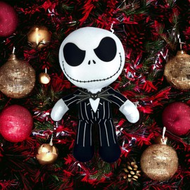 Danico Peluches Muñeco De Peluche Jack Skellington 30 CM Tipo Funk Ideal para Regalo de Fiesta de Cumpleaños, Navidad y Halloween
