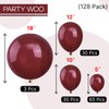 PartyWoo Balloons 4 Sizes 128pcs,3213