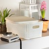 KADAX Storage Basket with Lid, 6L, Plastic Storage Box, Rectangular