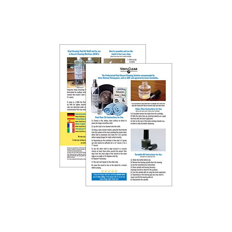 Vinyl Clear Audiophile Choice Advanced Vinyl Record Cleaning Kit -