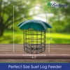 Backyard Essentials Large Seed or Suet Log Cage Feeder -
