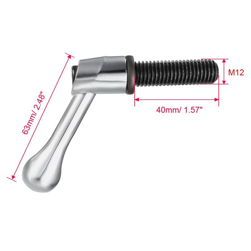 TA-VIGOR 2Pcs Adjustable Clamping Lever Handles, M12 x 40mm Locking
