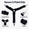 4-Piece Bed Sheet Grippers for Secure Sheet Fit - Adjustable