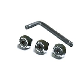KYO-EI NPBK3P Kics NUMBER PLATE BOLT Pack of 3 (Ordinary Cars) Black
