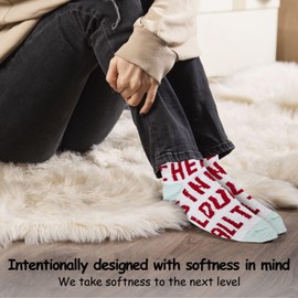 World's Softest Cozy Collection Crew Socks - Smooth Multi Colors Cozy Socks - Knit Top Holiday Spirit Fashion Socks (Christmas Cheer)