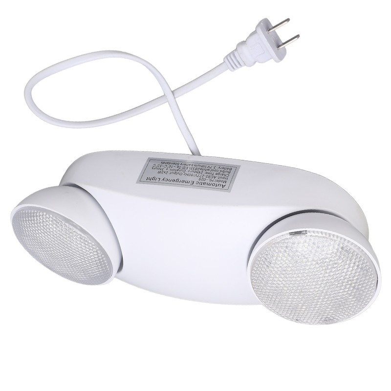 LED Emergency Light Two Head Adjustable Commercial Emergency Lighting Fixtures