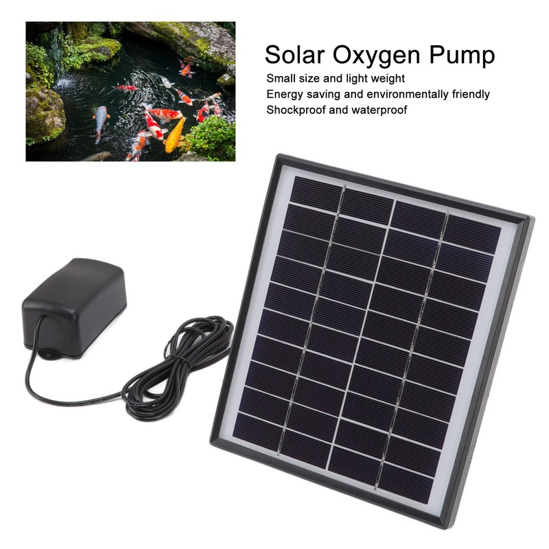 Solar Oxygen Pump 10V 6W Shockproof Small Lightweight Solar Water