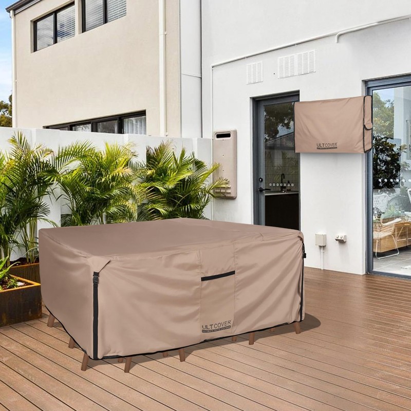 ULTCOVER Rectangular Patio Heavy Duty Table Cover - 600D Tough