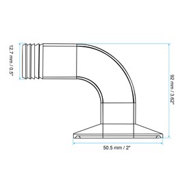 PATIKIL 45 Degree Elbow Tri Clamps Hose Barb, 0.5in OD Sanitary Hose Barb Pipe Fitting Tube 50.5MM Ferrule (for 1.5" Tri Clamps) 304 Stainless Steel for Brewery Winery Food Equipment