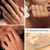 Sundurich Gold Stackable Rings for Women Non Tarnish,14K Gold Plated
