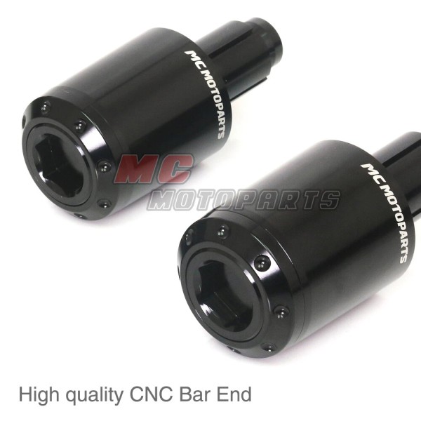 MC Motoparts ATOM CNC Black Bar Ends Sliders For Yamaha