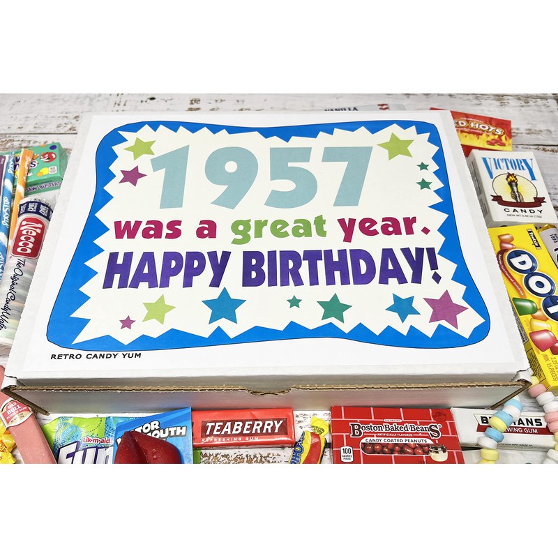 RETRO CANDY YUM ~ 1957 69th Birthday Gift Box of
