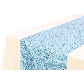 Christmas Concepts® Baby Blue Sequin Table Runner - 13" x 60" - Wedding/Party Decoration