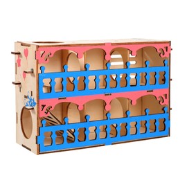 POPETPOP Climbing Toys Wooden Maze Tunnel Toy Small Pet Animals Activity Sport Gerbil Labyrinth Dwarf Hamster Play Toys Mice Funny House Cage Decor Climbing Accessories