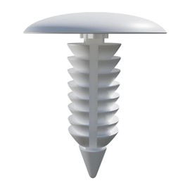 100 remaches medianos de nailon de varios calibres de 3/4 pulgadas de longitud para reparación, correas de vinilo, sillas de patio, césped, sala de estar, con agujeros de 1/4 pulgadas (blanco)