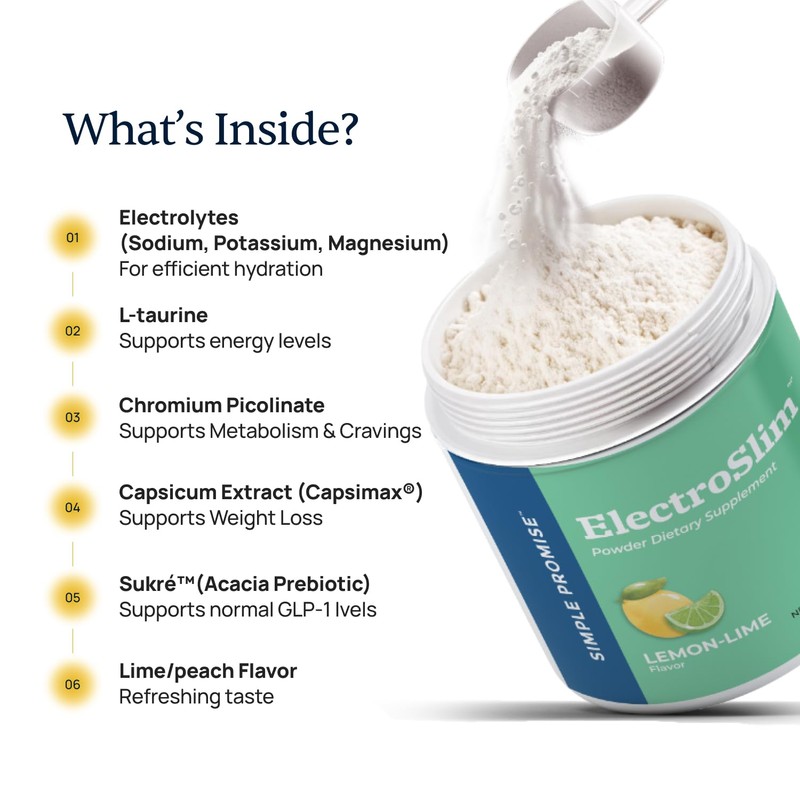 Simple Promise ElectroSlim - Sugar-Free Keto Electrolytes Powder - No