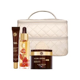 YVES ROCHER - Kit Riche Creme, Rutina de Skincare Nutricin, Incluye Crema Facial Intensiva, Srum Facial, Contorno de Ojos  Neceser, Todo tipo de piel 