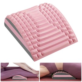 Lendenkissen Und Rückenkissen, Rückenretter und Nacken Massagekissen, Nackenknacker Zur Linderung, Rücken Schmerzen Linderung und Lordosenstütze, Rückenstützkissen, Lendenkissen Orthopädisch (Rosa)