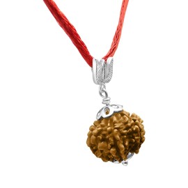 7 Mukhi Rudraksha Silver 925 Pendant | Seven Faced Nepali Rudraksha | Loose Beads Rudrakalagni | Unisex Both for Men & Women | 100% Natural & Certified By Arihant Gems and Jewels