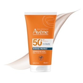 Avene Protector Solar Corporal Dermatológico Intense Protect FPS50+, Protector Solar Corporal y Facial para Piel Sensible, Protección UVA UVB y Luz Az