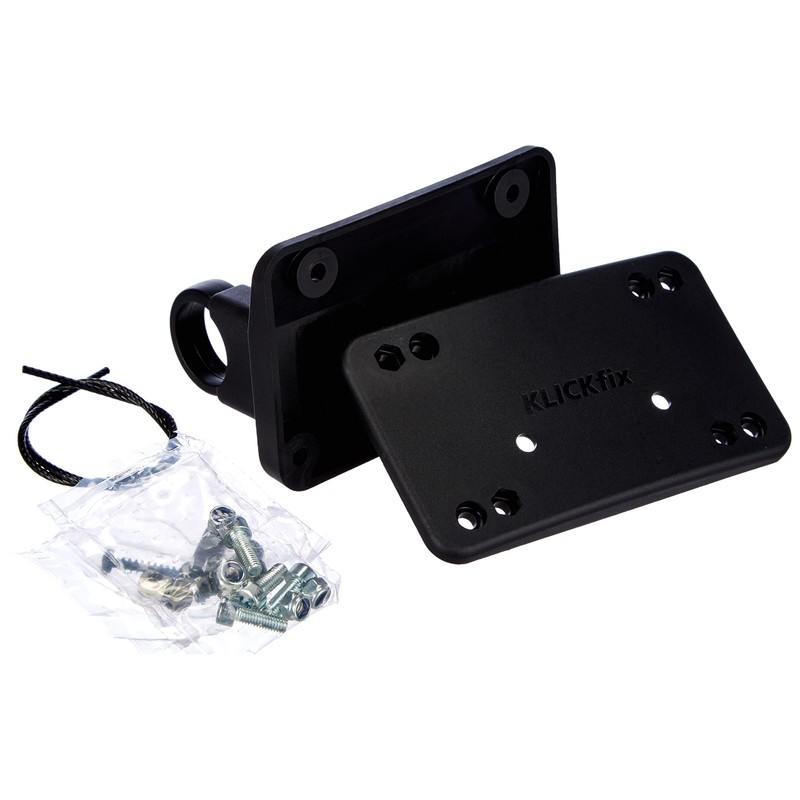 KLICKfix Zubehör Lenkeradapter Festmontage, schwarz-schwarz, Fits Standard Bars 22-26mm