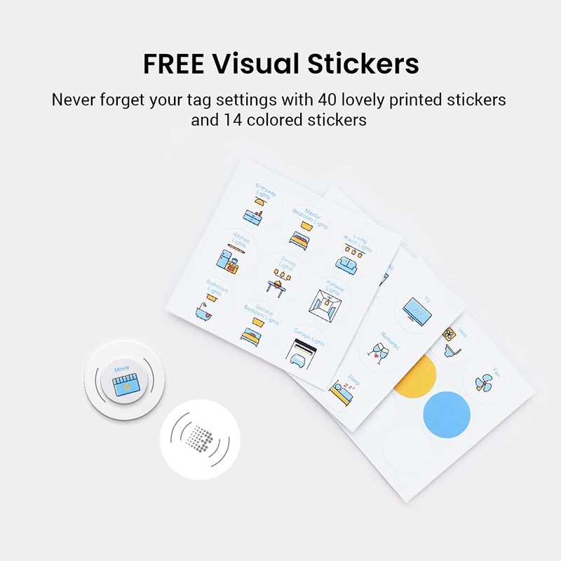 BroadLink Smart NFC Tag NTAG215 PVC Blank White Tags Compatible