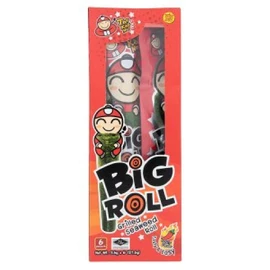 Tao Kae Noi Big Roll Grilled Seaweed 3.6g (Spicy Flavour, 36 Rolls)